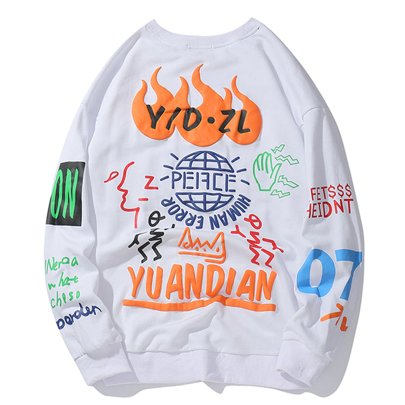 Fashion Graffiti Pullover Sweatshirts