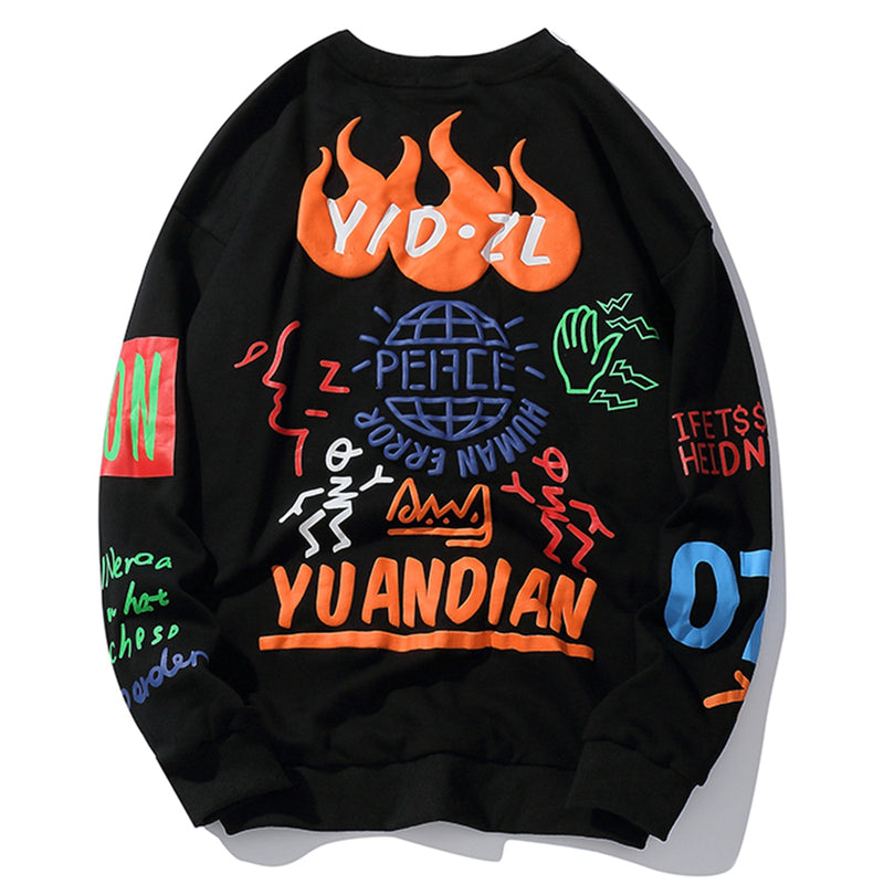 Fashion Graffiti Pullover Sweatshirts