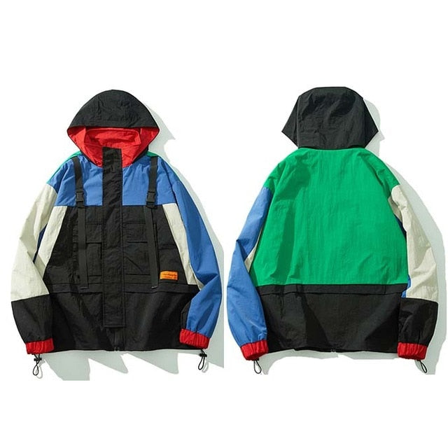 Hip Hop Hooded Windbreaker Jacket