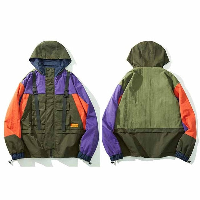 Hip Hop Hooded Windbreaker Jacket