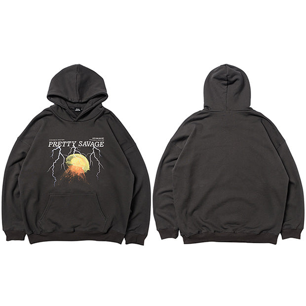 Hip Hop Lightning Print Hoodie