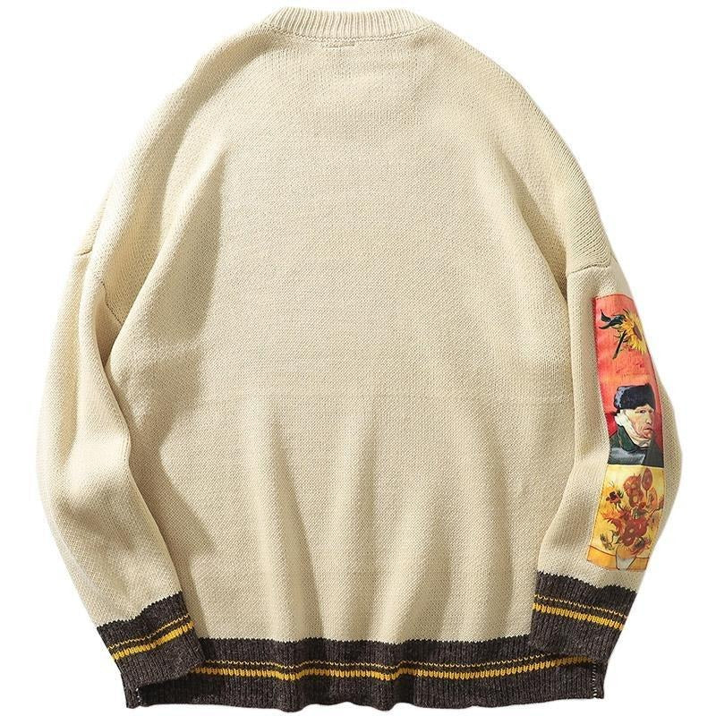 Van Painting Embroidery Sweatshirt