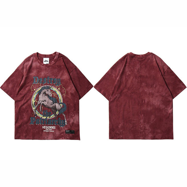 Wild Horse Print Loose T-Shirt