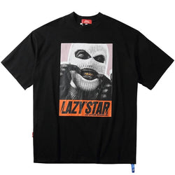 Masked Man Print Oversize T-shirt