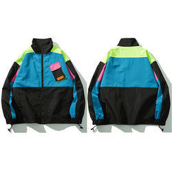 Retro Color Block Track Jacket