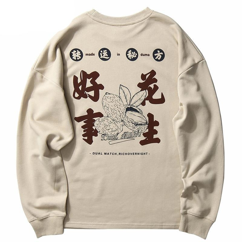 Lucky Peanut Print Sweatshirt