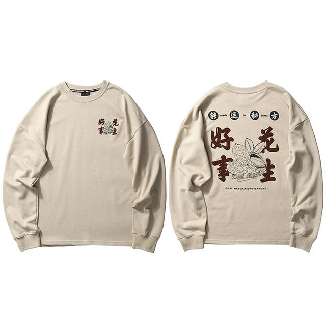 Lucky Peanut Print Sweatshirt