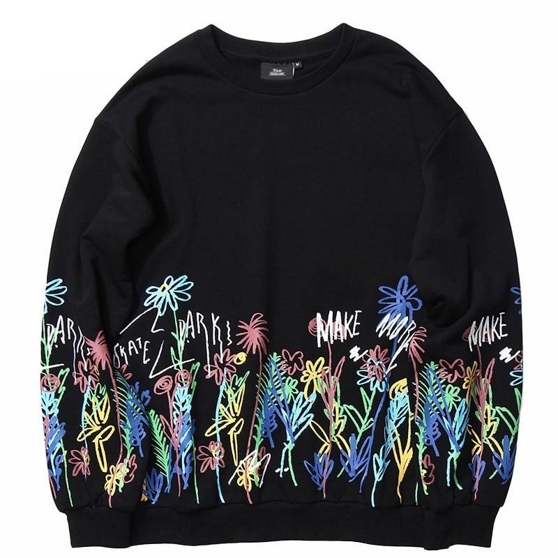 Colorful Daisy Flower print Sweatshirt