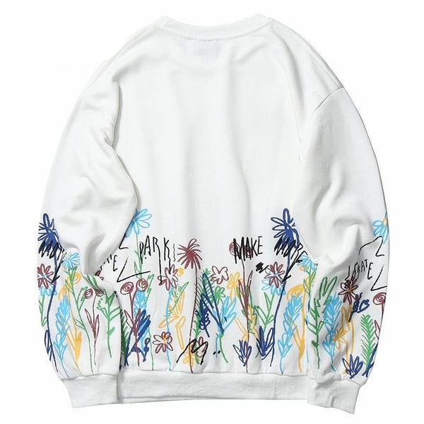 Colorful Daisy Flower print Sweatshirt