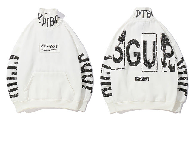 Big Letter Print Hip Hop Sweatshirts